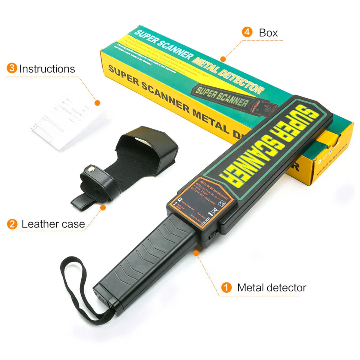 LAOLAU Metal Detector Handheld Metal Detection Outdoor Gold Finder Portable Scanner Depth Wall Detector Safe Checking