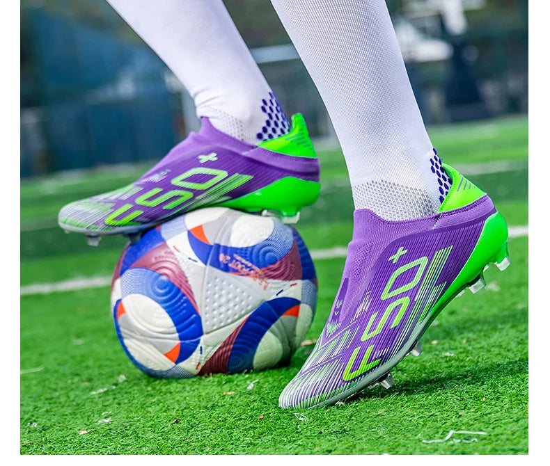High Quality Mens Football Boots F50 Boys FG/TF Training Studded Fast Soccer Cleats Pro Non Slip Football Shoes for Man 35-45