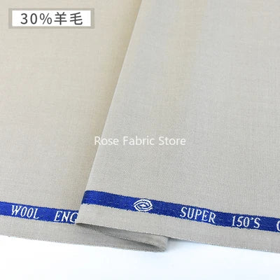 1 Meter 30% Woolen Twill Suit Fabrics Worsted Spring Summer High End Fabric Sewing Blazer Suit Handcrafts Anti Wrinkle Serge