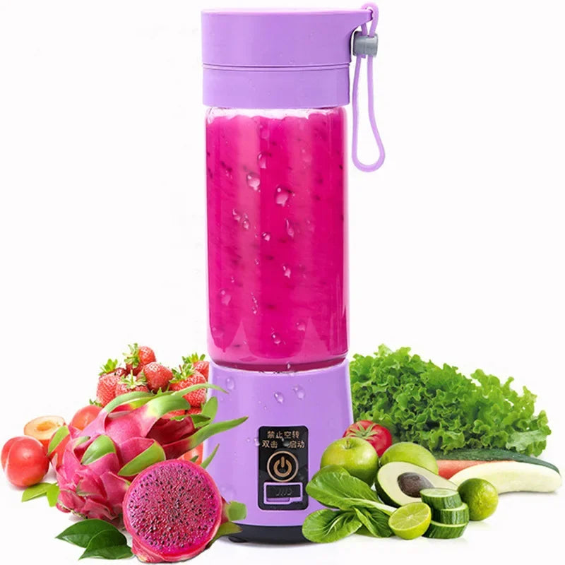 Portable Electric USB Rechargeable Handheld Smoothie Blender, Fruit Mixers, Milkshake Maker Machine, Food Grade Material, Hot