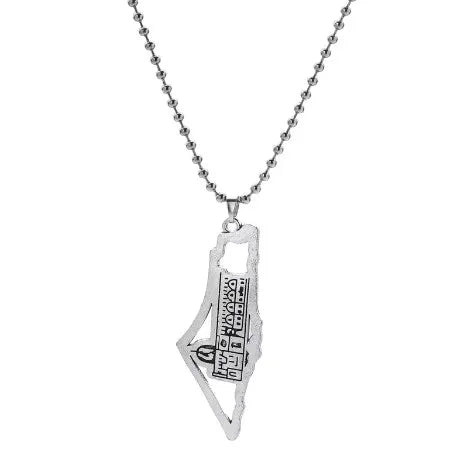 Palestine Map Pendant Necklace Jewelry Necklace for Man Woman Gift
