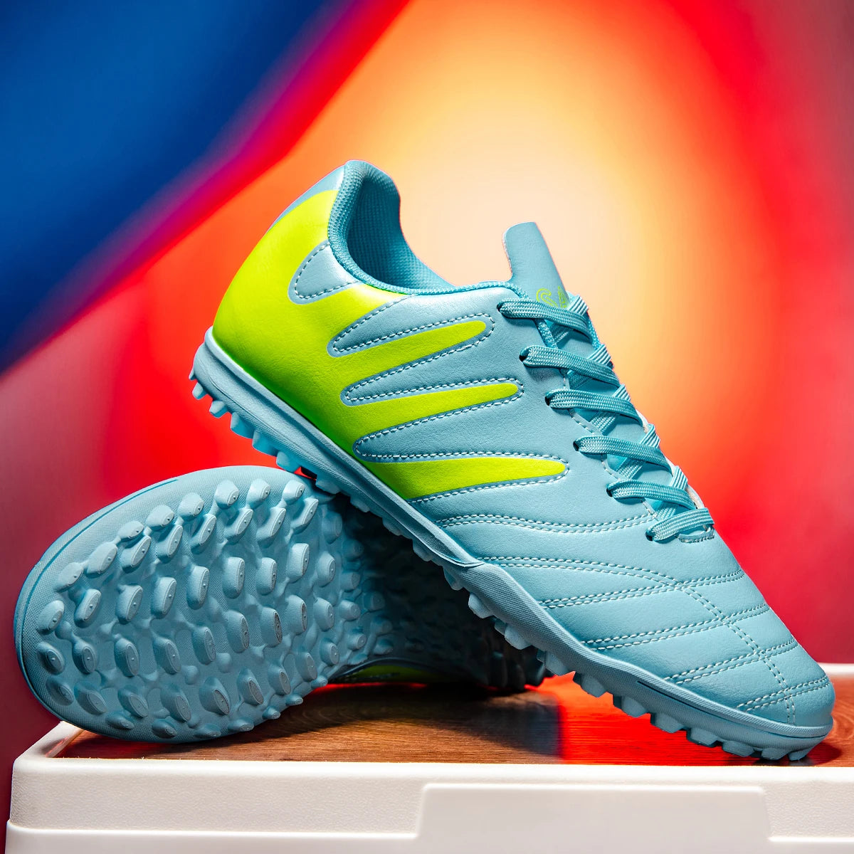 Sport Essential TF Turf Football Shoes Integrated PU Fabric Rubber Sole Anti-slip Wearable Unisex Casual Football Shoes