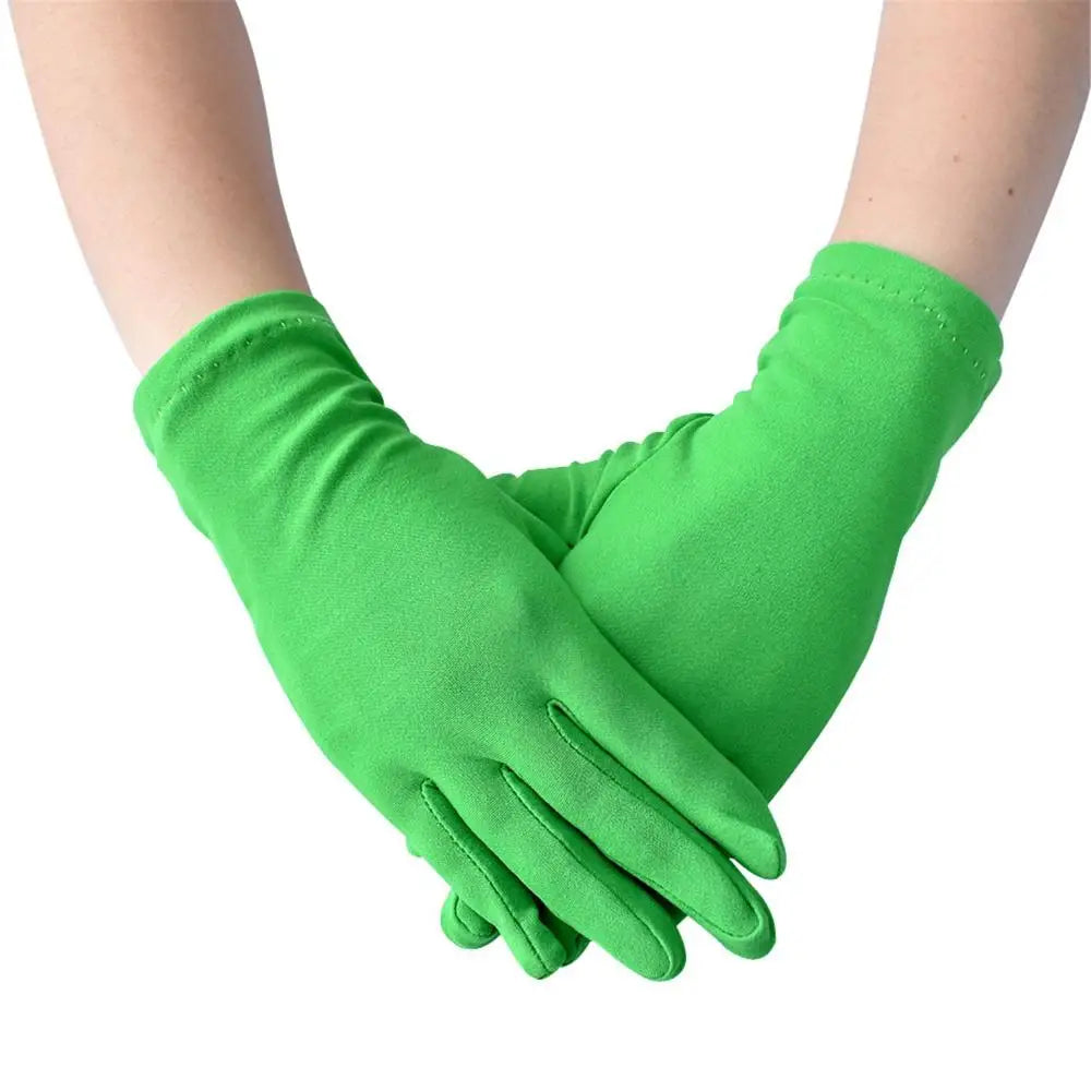 Woman Gloves Work Gloves Milk Silk  Gloves Solid Color Non-Slip Household Gloves Breathable Serving Waiters Mittens