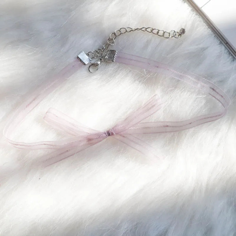 Lace Velvet Sexy Shell Pendant Necklace for Women Neck Clavicle Pink Bow Star Pearl Chokers Lady Jewelry Accessories Girl Gift