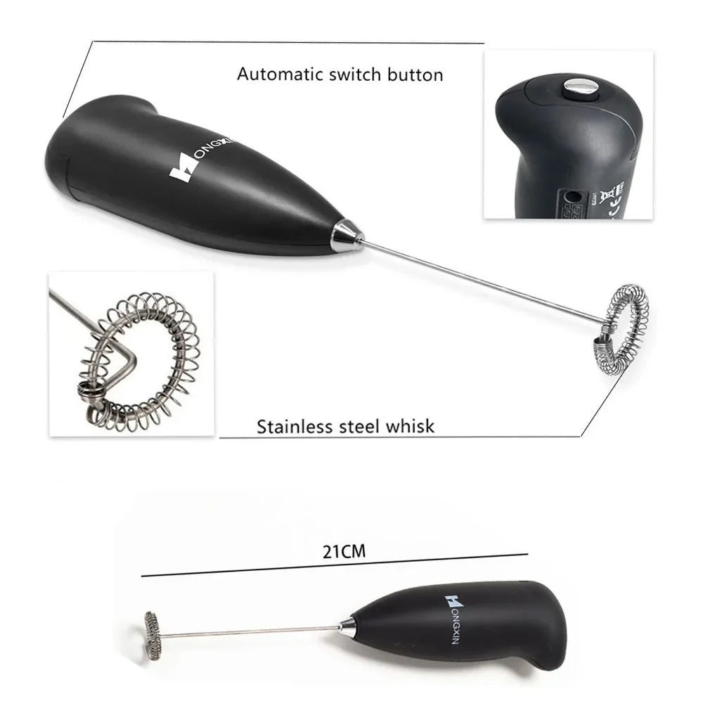 Handheld Electric Milk Frother Portable Blender Mini Coffee Maker Egg Beater Chocolate Cappuccino Whisk Cooking Tool