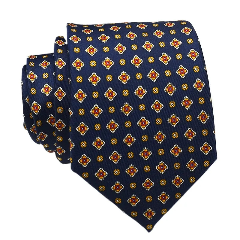 Super Soft Imitation Silk Ties Men's Fashion 8cm Necktie For Men Wedding Business Meeting Gravata Colorful Novelty Printing Tie