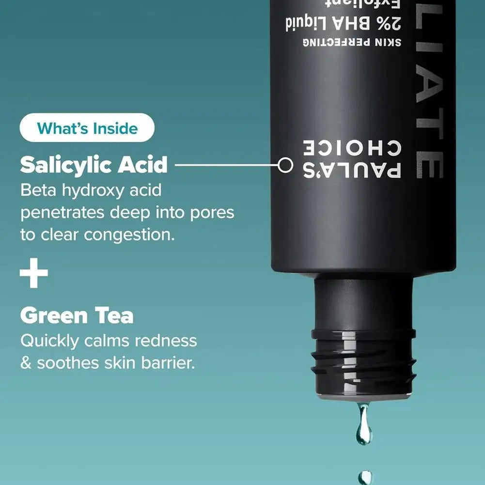 100% Authentic Paula's Choice SKIN PERFECTING 2% BHA Salicylic Acid Treatment Serum Gentle Exfoliation Smooth Skincare Essence