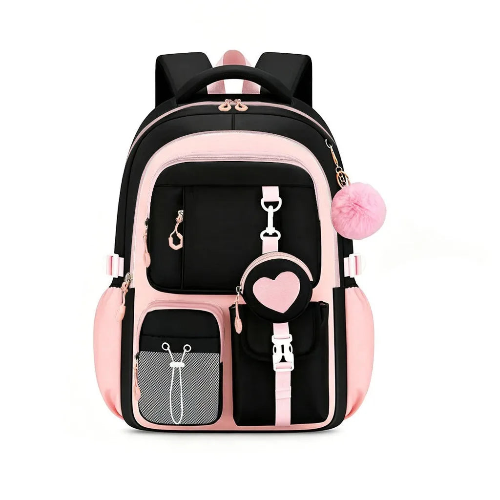 School Bag Set Ergonomic Waterproof Oxford Cloth Backpack Girls School Backpack Set Large Capacity Spine Backpack For Middle