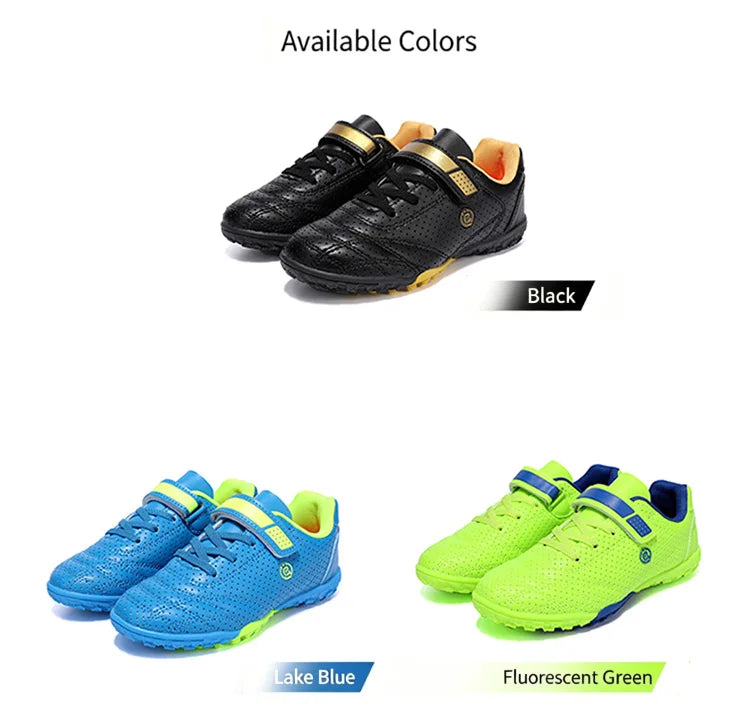 Children's Boys Low-Top Football Shoes Summer Breathable Sport Training Sneakers Outdoor Youth Turf Soccer Shoes