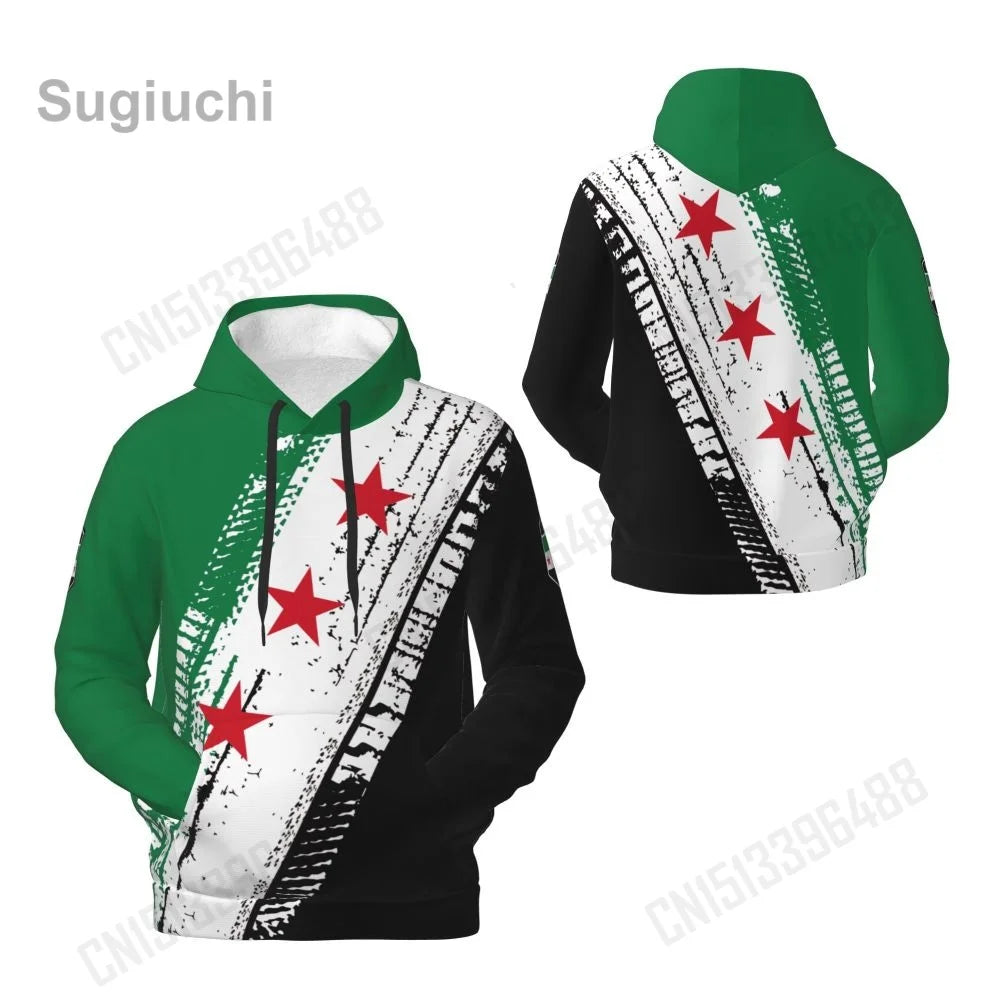 2025 Syria 1932-1958 3D Fleece Hoodie Polyester Warm With Pocket Super Soft Men Women Sweatshirt Unisex Pullover Hoodies
