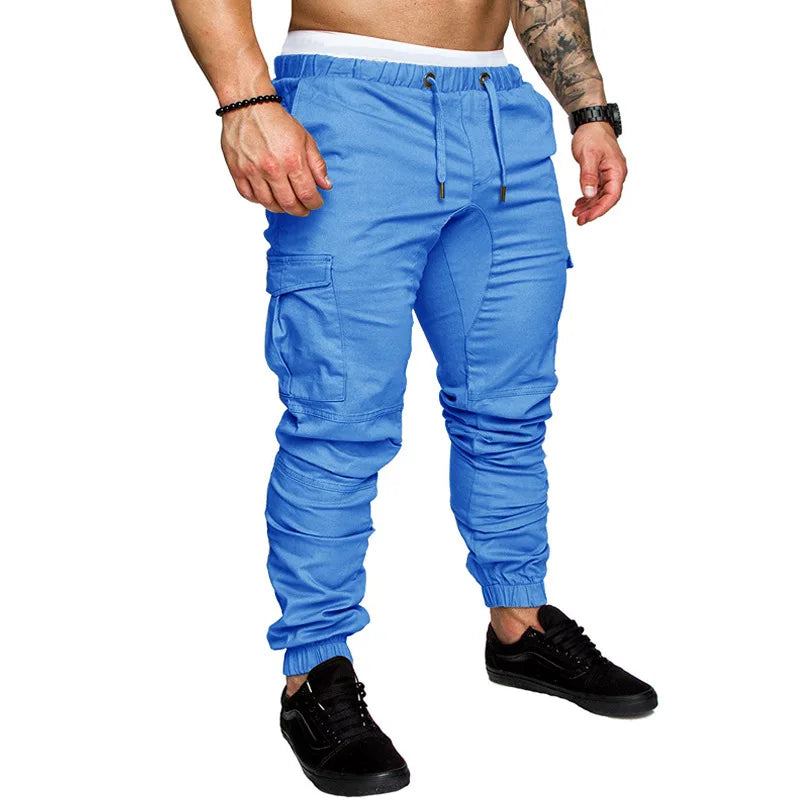 Men Pants Thin Fashion Casual Jogger Pants 2025 Streetwear Cargo Pants Men's Multi-pockets Trousers Fitness Gyms Sweatpants Mens
