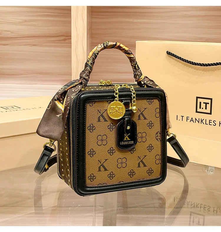 Ladies' handbag, light luxury square bag, 2026 autumn and winter new style, high-end and high designer single shoulder crossbody