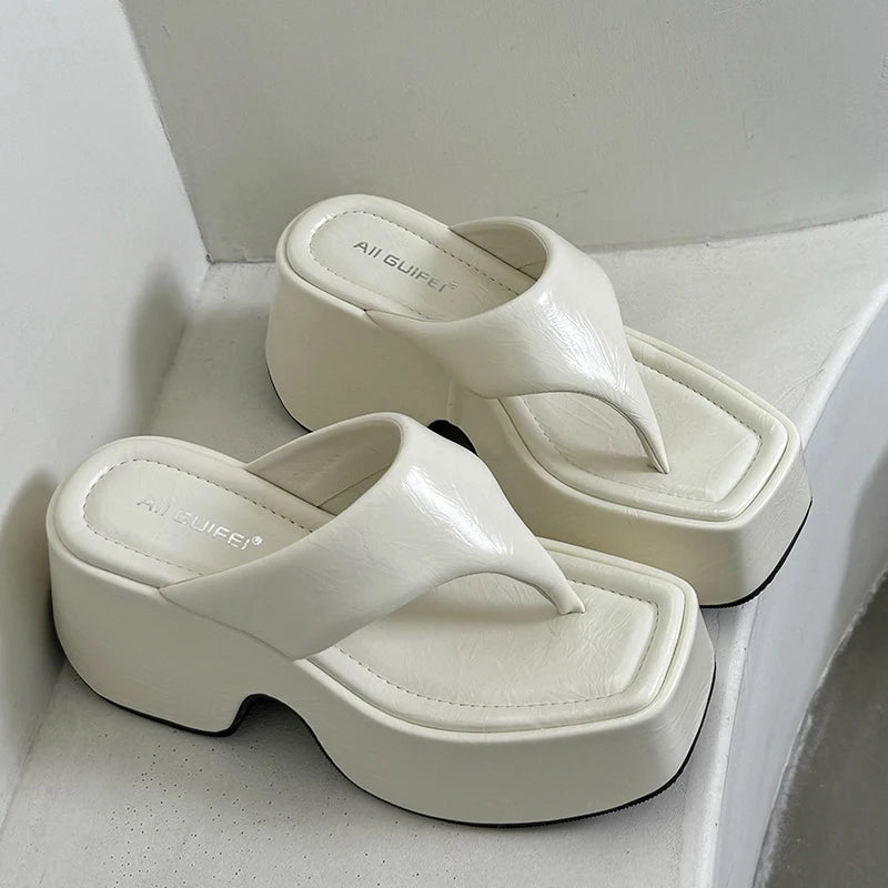 Pumps Flip Flops Slippers Shoes For Ladies New 2026 Female Footwear Platform Wedges Women Slippers Fashion Slides Heels  Shoes