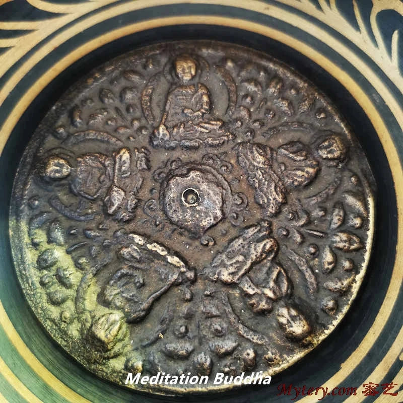 Yoga Healing Meditation Musical Instruments Tibetan Singing Bowl Five Buddhas Brass 10cm 14cm 17cm