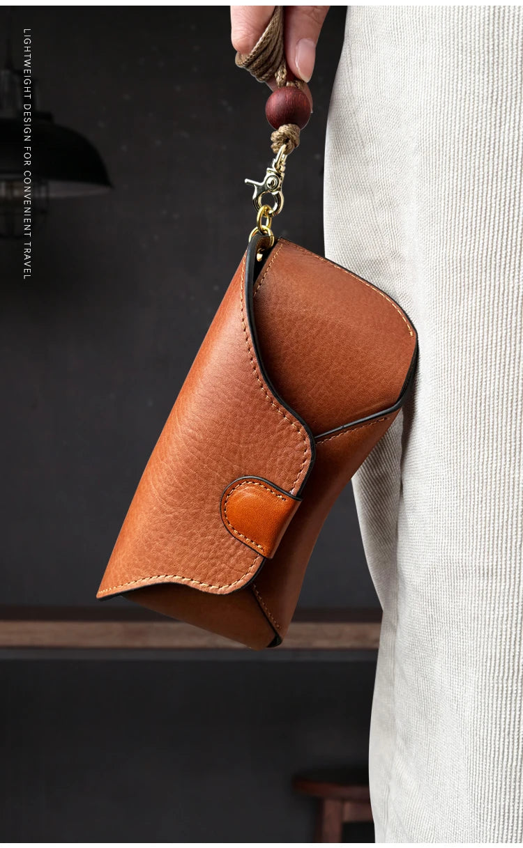 Genuine Leather Eye Glasses Bag for Eyeglass High Quality Handmade Causal Glasses Case Sunglasses Protector Pouch