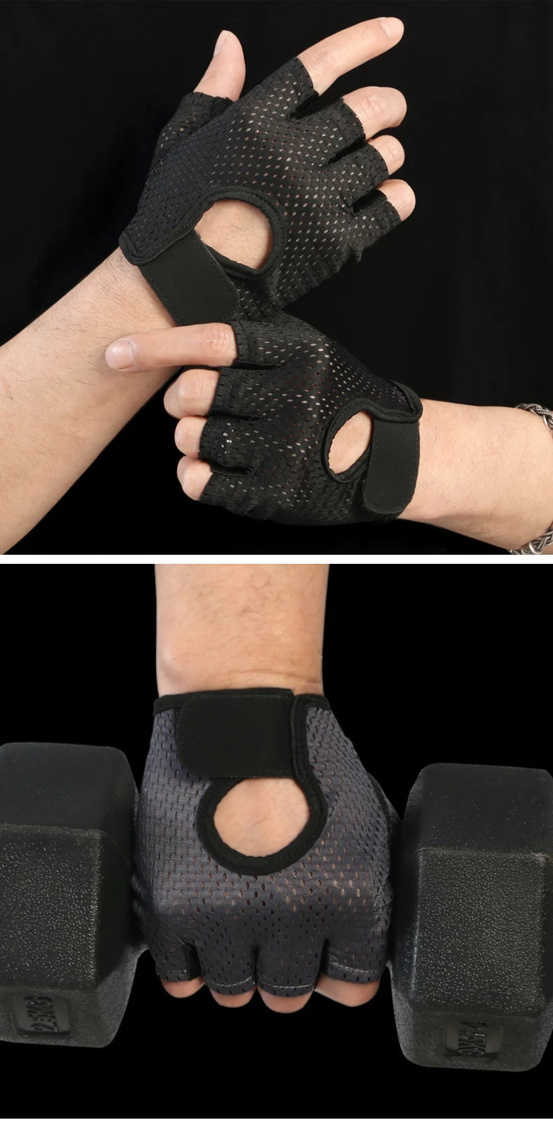 Weight Lifting Gloves Full Palm Protection, Workout Gloves for Gym, Cycling, Exercise, Breathable, Super Lightweight for Mens an