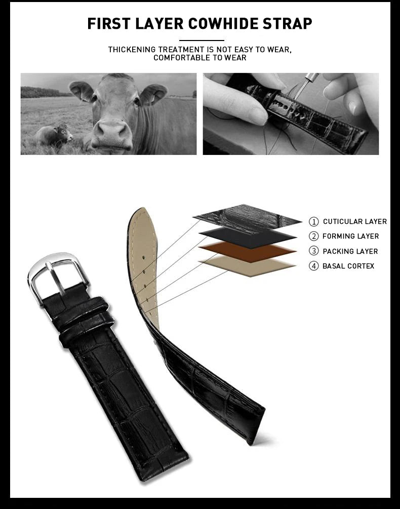 TEVISE Watch for Men Automatic Mechanical Movement with Calendar Luminous Fashion Casual Business Wristwatch