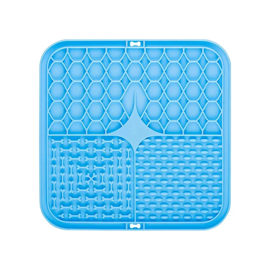 Pet Licking Plate, Slow Food Plate, Silicone Pet Slow Food Tableware Bowl, Suction Cup, Dog Licking Pad,Dog Cat Brush