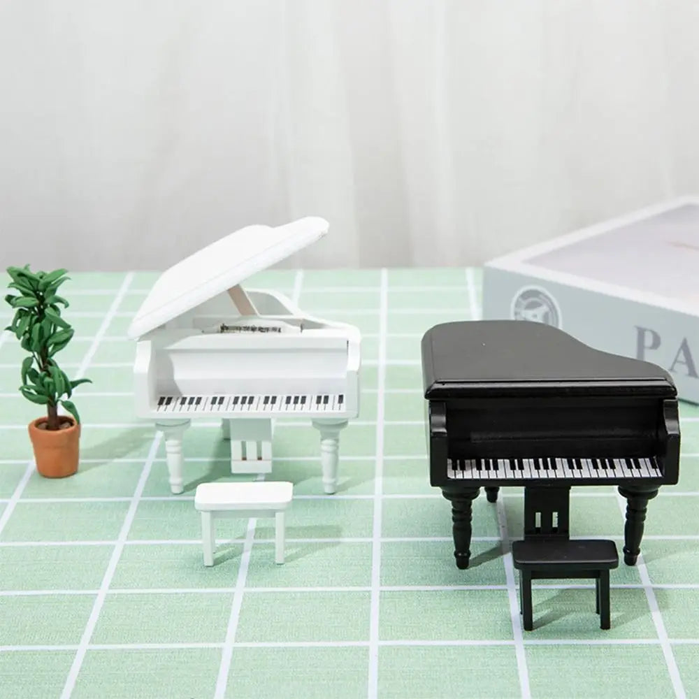 Playing House Dollhouse Musical Instruments 1/12 Doll Piano Craft Wood Multicolor Miniature Pianoforte Doll Accessories