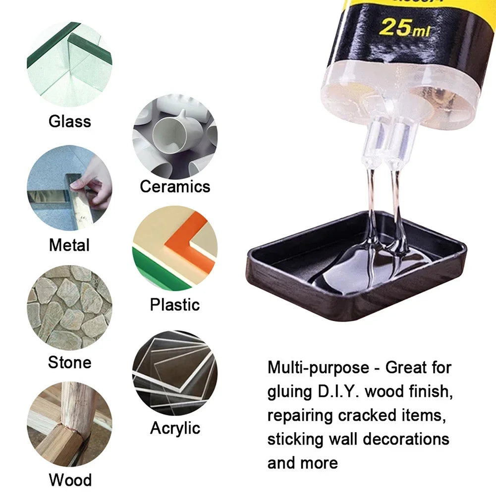 3/2/1PCS 25ML Epoxy Resin AB Glue Plastic Wood Strong Quick-drying Adhesive Glue Waterproof Home Strong Repair Glue Super Liquid