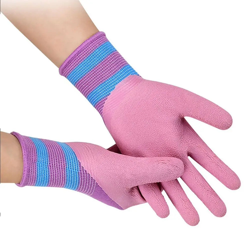 Latex Wrinkles Working Gloves Tool 15 Needles Nylon Protective Mittens Anti-slip Wear-resistant Rubber Coated Glove Female