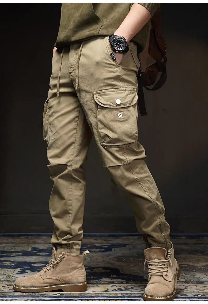 Spring and Autumn Small-footed Work Pants Men's Casual New Outdoor Trendy Brand European American Outdoor Function