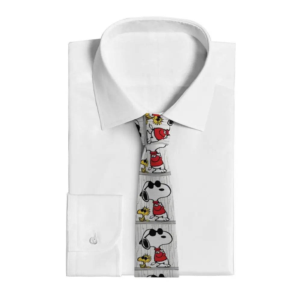 Personalized Fashion S-Snoopys Neckties Men Silk Cartoon Office Neck Tie
