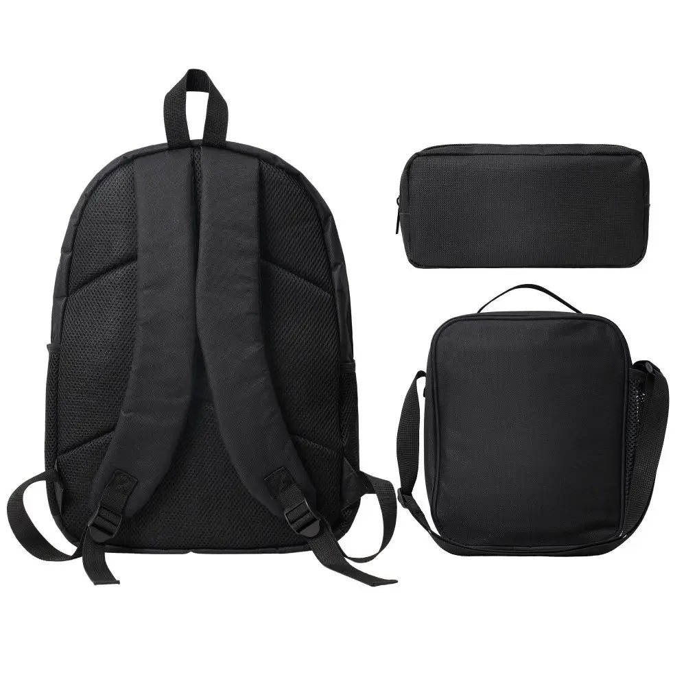 Sheriff Labrador Backpack Student Boys Girls BookBag School Bag Computer Shoulder Bags 3ps Insulated Lunch Bag Pencil Case