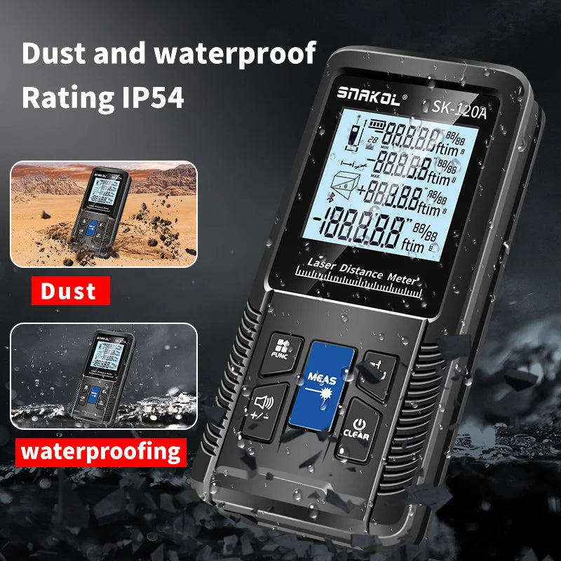 Snakol Laser Distance Meter 40m 50m 70m 100m 120m Rangefinder Digital Range Finder Trena Roulette Ruler Distance Measuring Tape