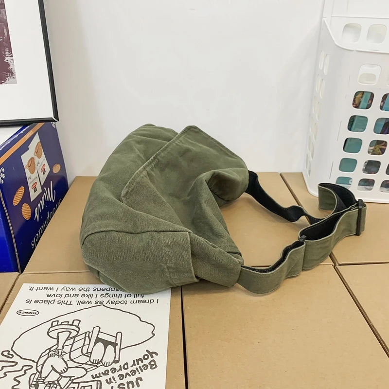 Women's Messenger Bag Vintage Handbag Canvas Teenager Shoulder Tote Bags Casual Handbag Crossbody Bag
