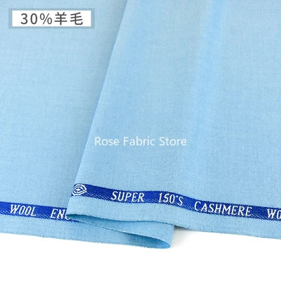 1 Meter 30% Woolen Twill Suit Fabrics Worsted Spring Summer High End Fabric Sewing Blazer Suit Handcrafts Anti Wrinkle Serge