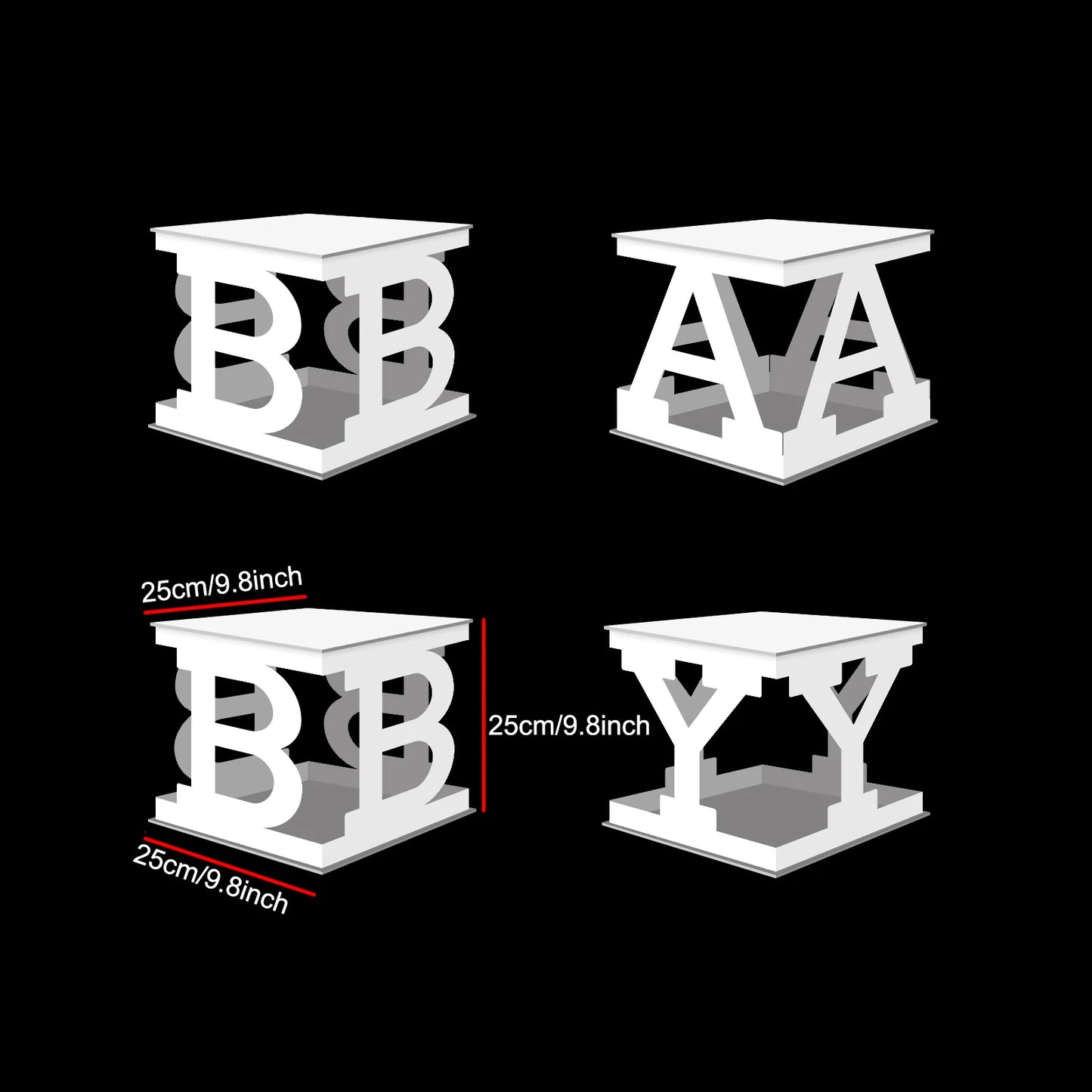 BABY Blocks Baby Shower Decoration Hollow Baby Cubes Balloon Filling Boxes Foam Board One 1st Birthday Party Decor
