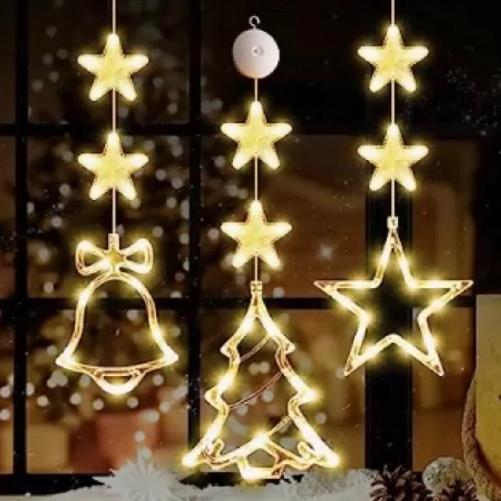 Christmas decoration lamps, hanging lights, suction cup lights, window decoration, interior decoration, New Year decoration