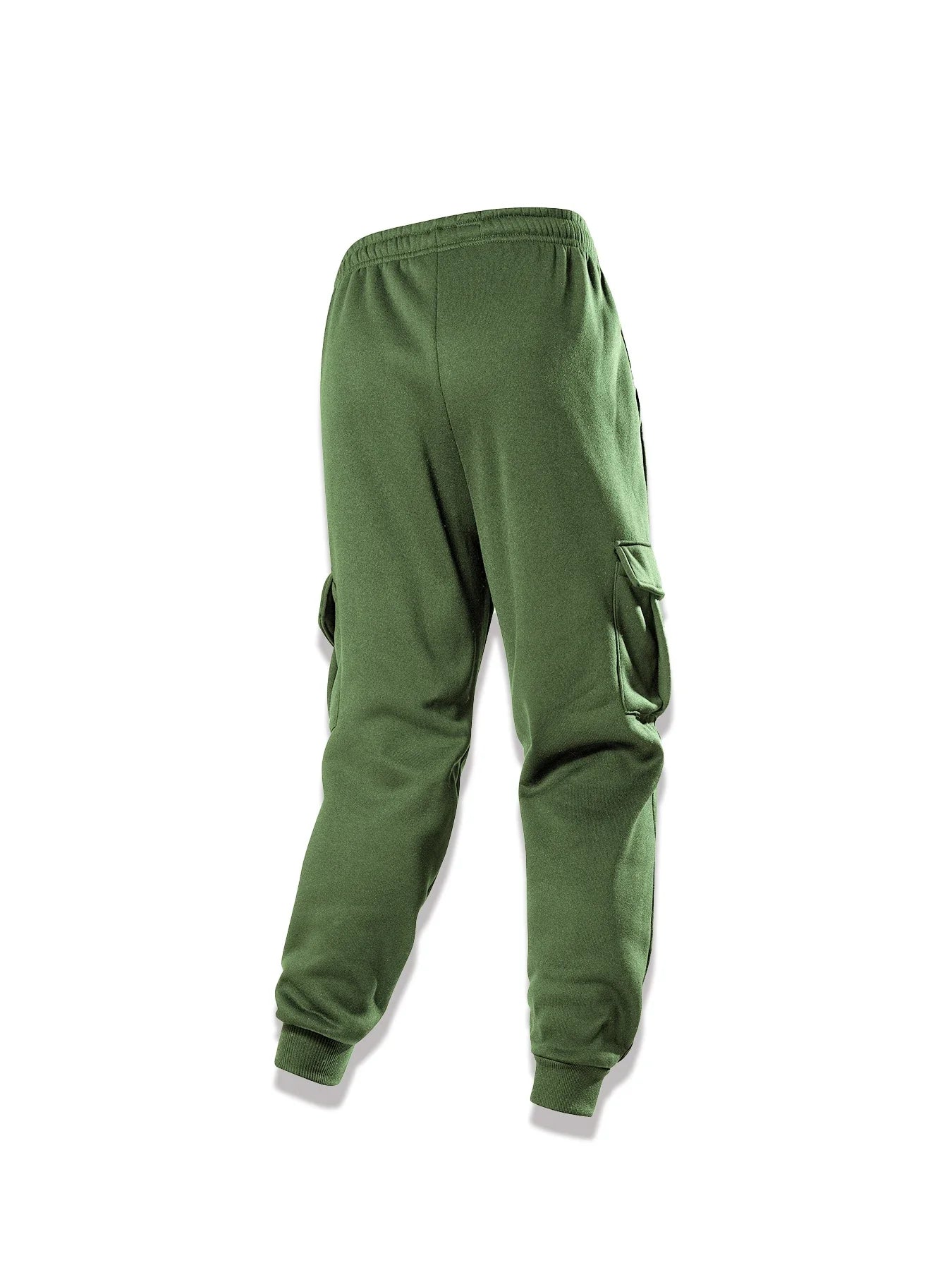 Spring Autumn Casual Sweatpants Men Drawstring Solid Color Cargo Pants Outdoor Running Pockets Trousers Male Daily Long Pants