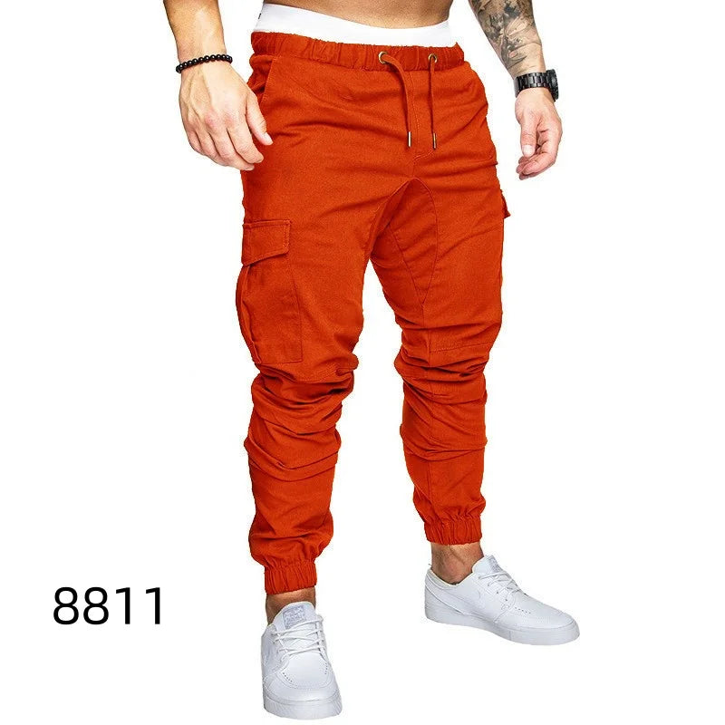 Men Pants Thin Fashion Casual Jogger Pants 2020 Streetwear Cargo Pants Men's Multi-pockets Trousers Fitness Gyms Sweatpants Mens