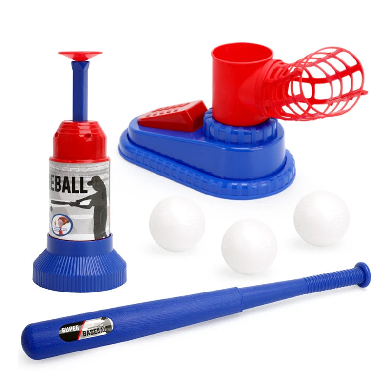 Baseball Ball Toys Backyard Outdoor Sports Toy Adjustable Automatic Pitching Baseball Machine Games Sets Birthday Kids Boy Gift