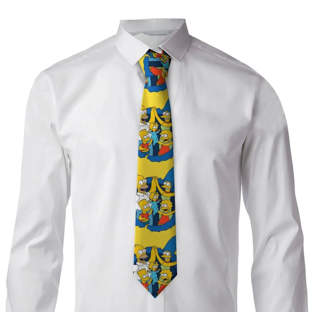 Personalized The S-Simpsones Homer Neck Ties Men Formal Silk Wedding Neckties