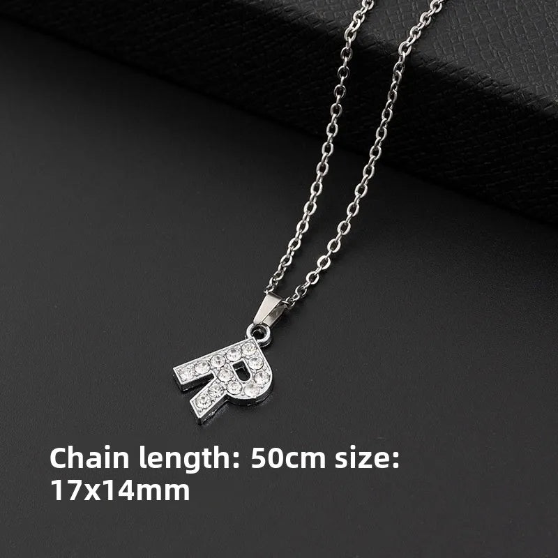 26-Letter Necklace Pendant Alphabet Jewelry Necklace Fashion Decorative Necklace