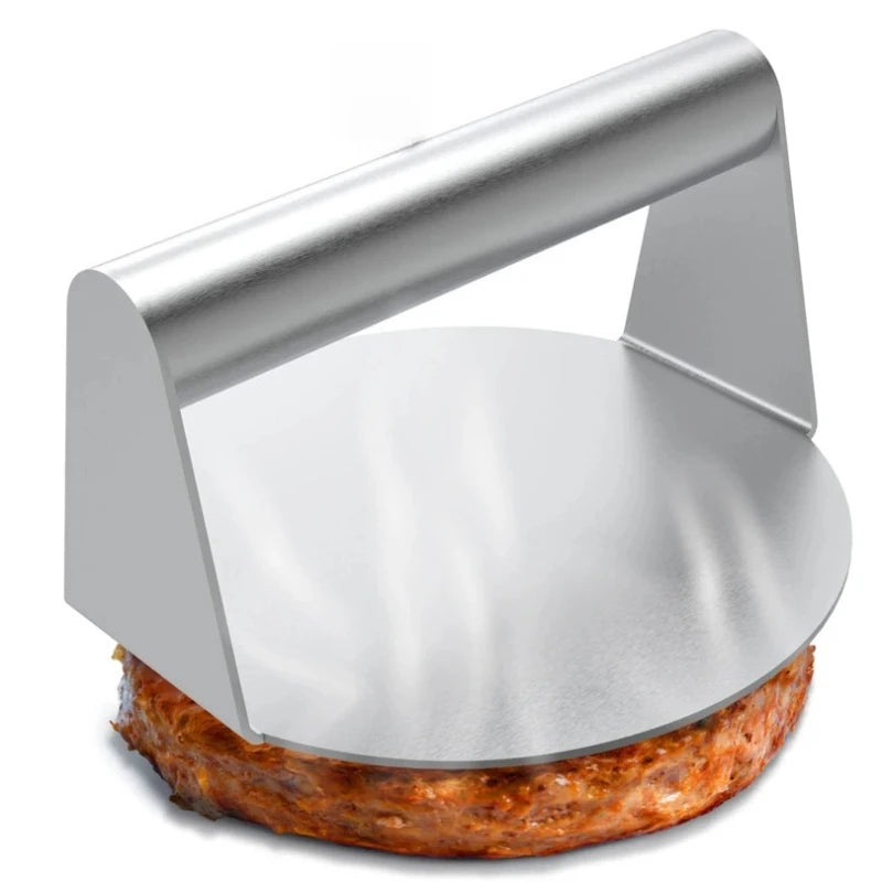 Household Stainless Steel 304 Burger Press, Square and Round Meat Presser, Manual Meat Pressing Tool, Burger Patty Press Plate
