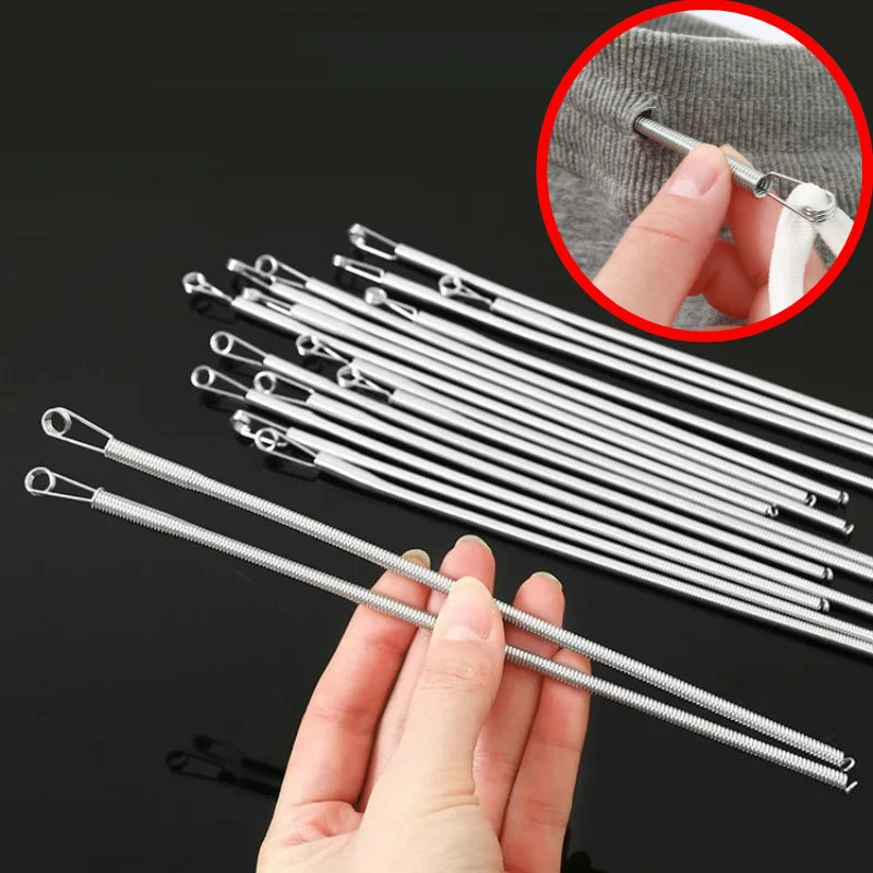 5/10/20PC Spring Drawstring Threader Clip Pants Hoodies Elastic Band Lace Cord Flexible Drawstring Thread DIY Sewing Accessories