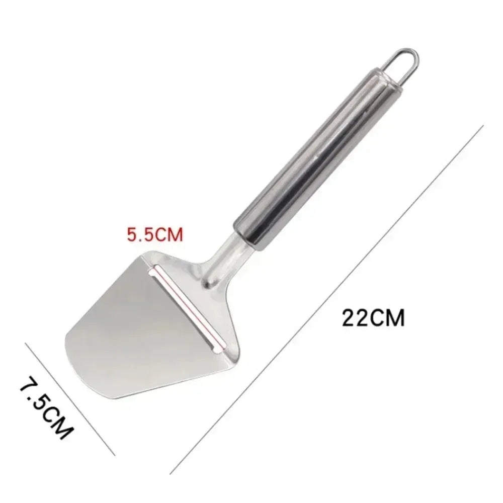 Stainless Steel Cheese Slicer Cake Shovel Butter Pizza Scraper Cheese Cutter Vegetable Durable and Sturdy Anti Slip Planer Blade