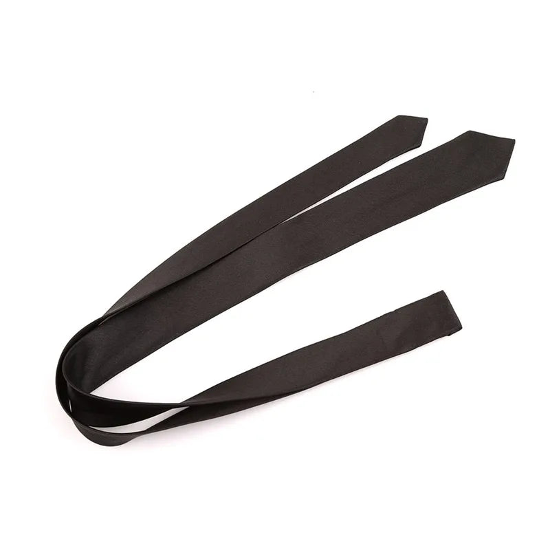 Elegant Solid Color Necktie For Men Casual Slim Plain Mens Solid Skinny Neck Party Wedding Tie Silk Neckties