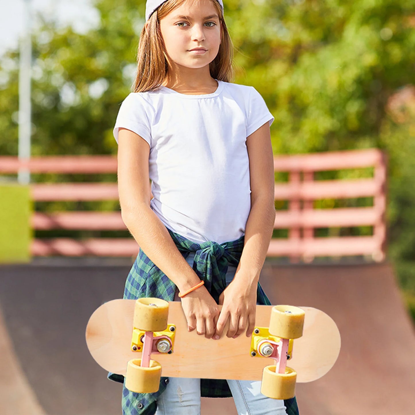 Blank Wood Skateboard Deck DIY Unpainted Board for Teens Adults Custom Design Strong and Sturdy Riding Experience for Families