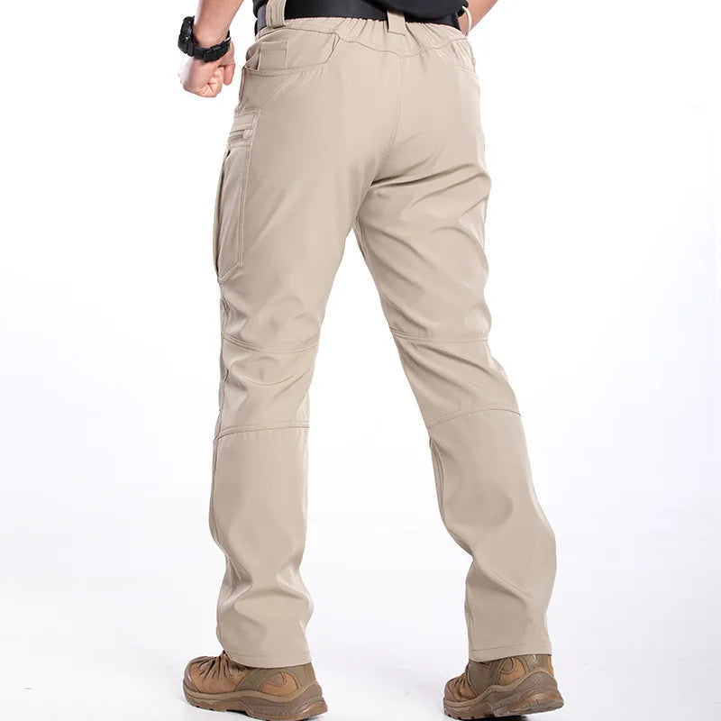 Men's Spring Autumn Tactical Pants Multi Pocket Outdoor Combat Trousers EU Size Waterproof Cargo Travel Sports Military Pants