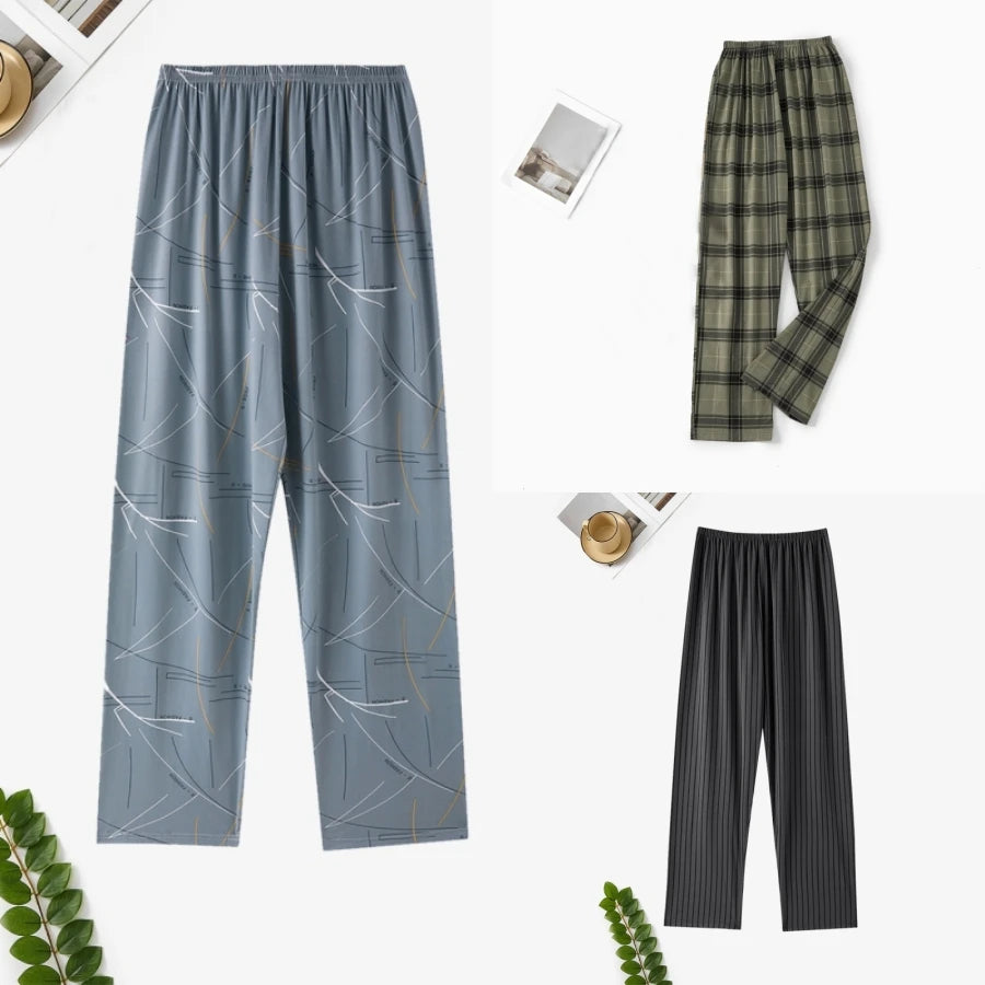 Pajama Pants Men's Spring and Autumn Loose Casual Trousers Home Pants Men's Home Pants Can Be Worn Outside