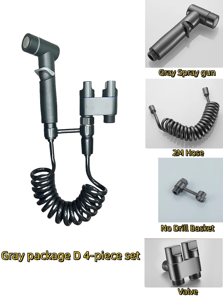 Bidet Spray Set Water Jet High Pressure Handheld Bidet Sprayer Toilet Cleaning Hygienic Shower for Bathroom Accessories