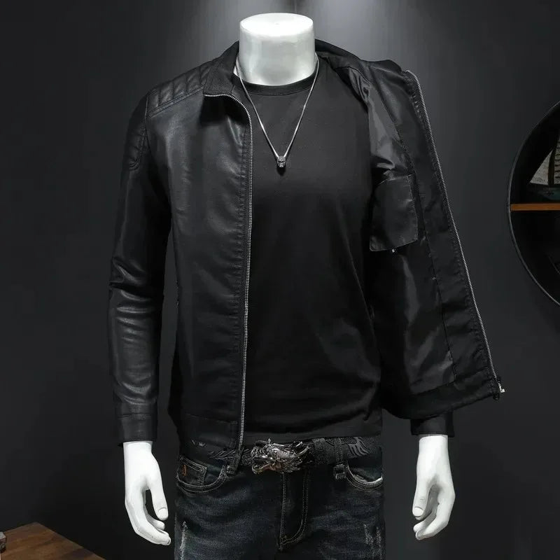 Winter Leather Jacket Men Cool Warm Causal Motorcycle Windbreaker PU Coats Multi-pocket Vintage Outwear Male Autumn Jackets
