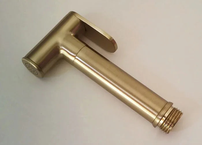 Brass Hand held black Bidet Shower set  Perforating Toilet Jet Cleaner Portable brushed gold and gray Bidet Shower Head BD01