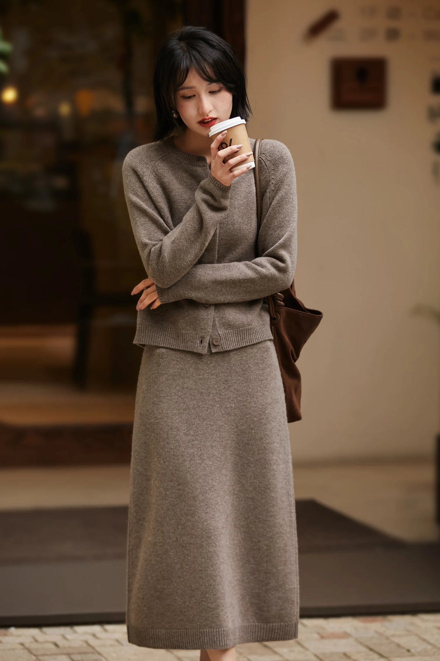 Row wind wool cashmere series ~ new sweaters in autumn and winter/overskirt fashion two-piece suit