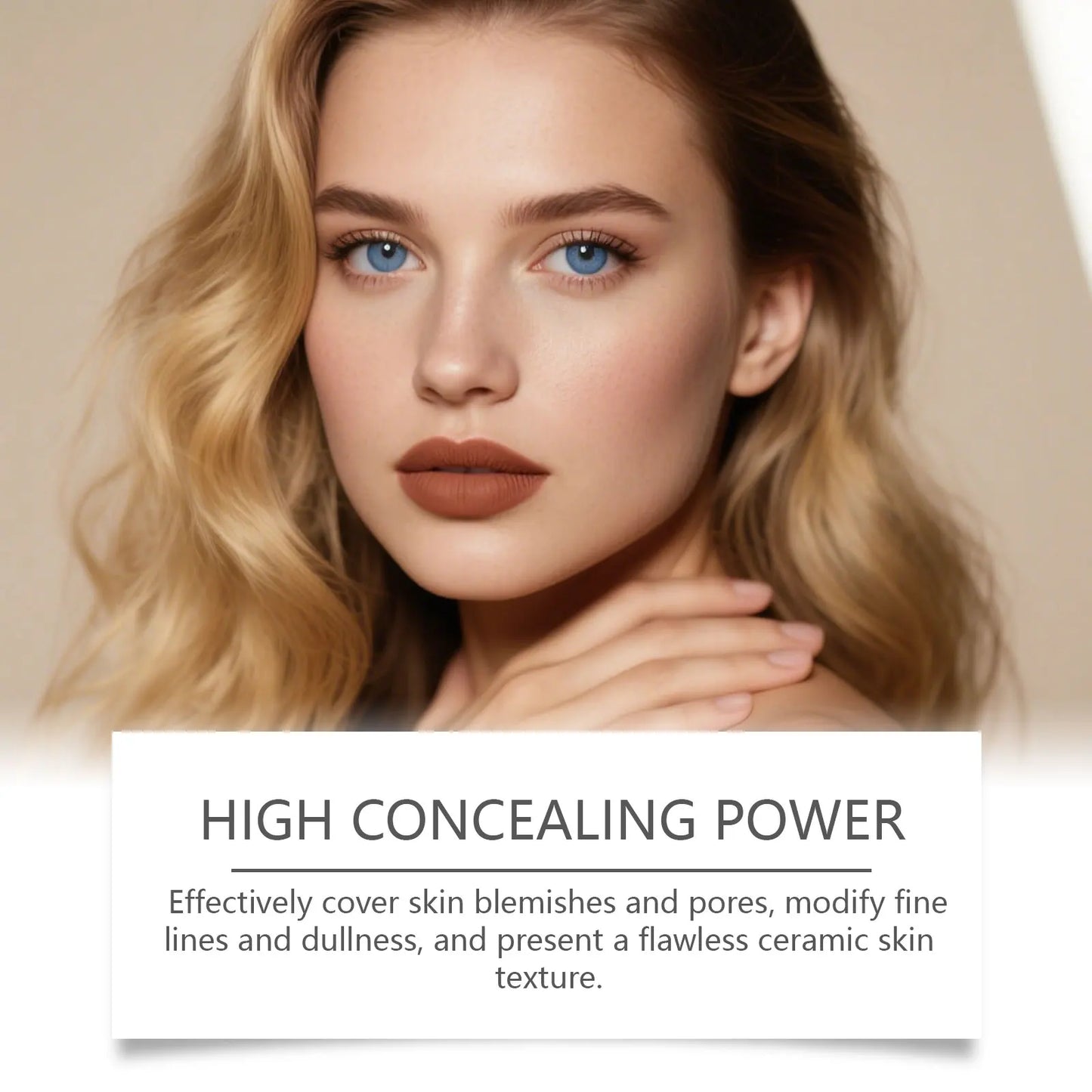 2-in-1 Foundation Stick for Uneven Skin Tone Lightweight and Adherent Moisturizing Natural Concealer Clear Matte Foundation